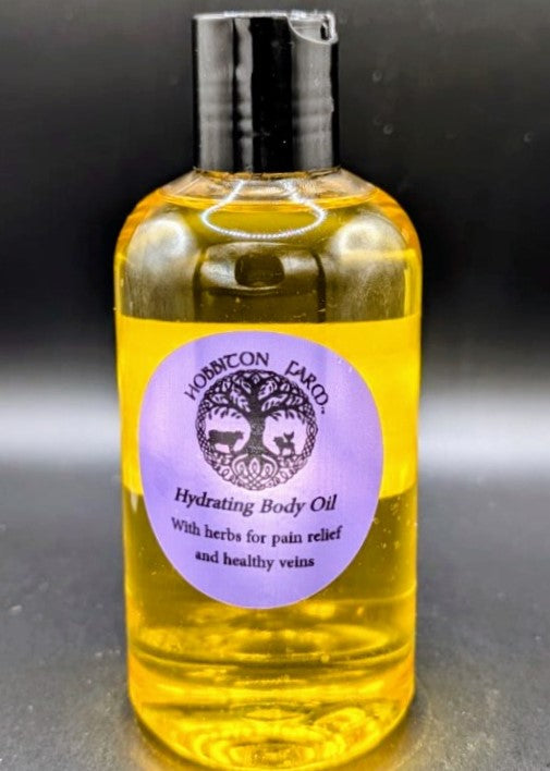 Hydrating Body Oil with Herbs for Pain Relief and Healthy Veins